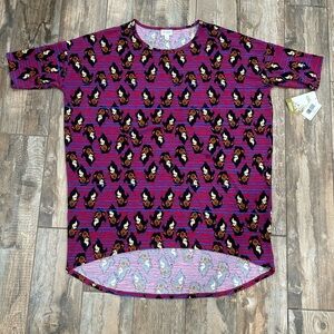 NWT LuLaRoe Irma Disney Shirt Tunic Purple Lion King scar Womens L Purple Red